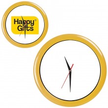 Часы настенные "ПРОМО" разборные ; желтый, D28,5 см; пластик/стекло