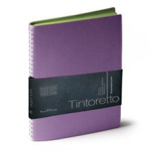 Еженедельник недатированный Tintoretto, B5, фиолетовый, белый блок, зеленый обрез