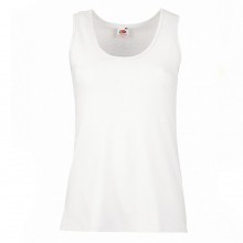 Майка женская "Lady-Fit Valueweight Vest", белый, 100% х/б, 160 г/м2