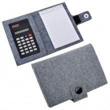 Блокнот с калькулятором "Soft",серый,11х14х2см, фетр