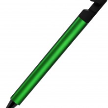 N5, ручка шариковая, зеленый/черный, пластик, металлизир. напыление, подставка для смартфона