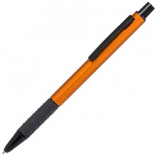CACTUS, ручка шариковая, оранжевый/черный, алюминий, прорезиненный грип