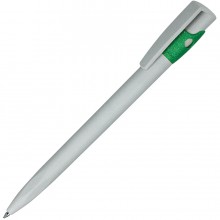 KIKI ECOLINE, ручка шариковая, серый/зеленый, экопластик
