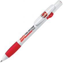 ALLEGRA, ручка шариковая, красный/белый, пластик