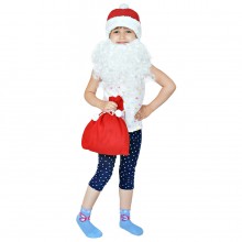 Костюм карнавальный "Дед Мороз", в мешке, флис, мешок 25*30 см, вышивка
